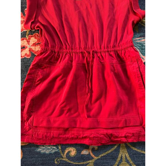 NWT Anthropologie Daily Practice Red Short Sleeve Mini Dress Size Medium - Picture 6 of 9